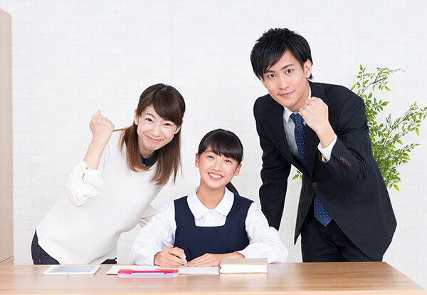 家庭教師と生徒と親